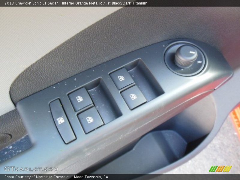 Inferno Orange Metallic / Jet Black/Dark Titanium 2013 Chevrolet Sonic LT Sedan