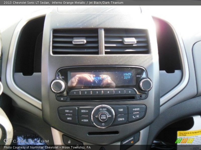 Inferno Orange Metallic / Jet Black/Dark Titanium 2013 Chevrolet Sonic LT Sedan