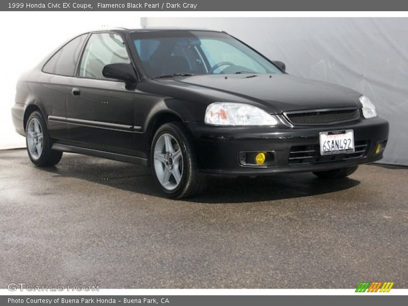 Flamenco Black Pearl / Dark Gray 1999 Honda Civic EX Coupe