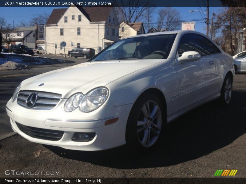 Arctic White / Stone 2007 Mercedes-Benz CLK 350 Coupe