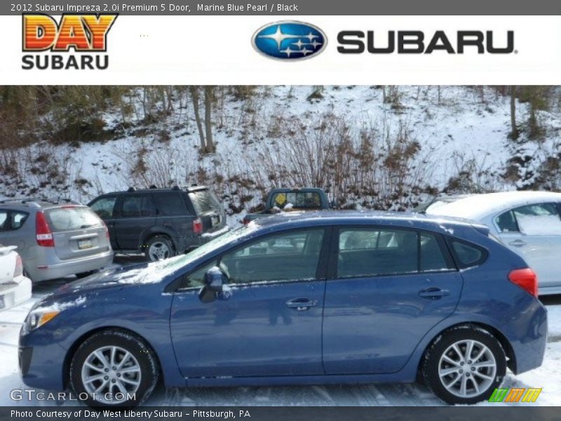Marine Blue Pearl / Black 2012 Subaru Impreza 2.0i Premium 5 Door