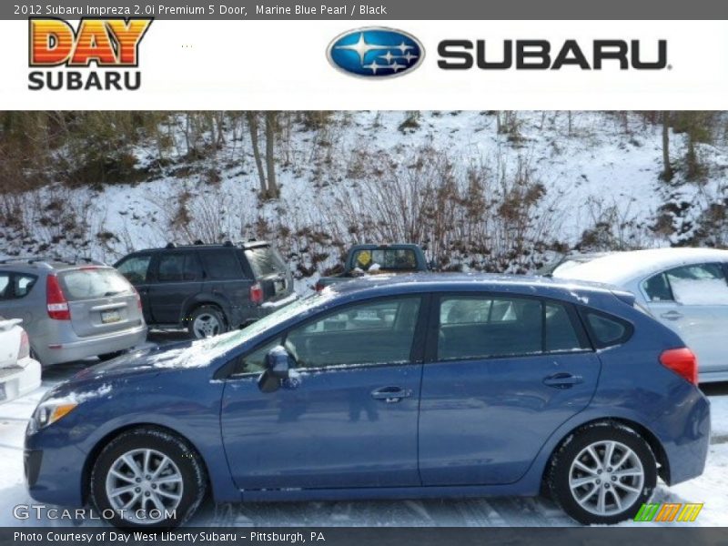 Marine Blue Pearl / Black 2012 Subaru Impreza 2.0i Premium 5 Door