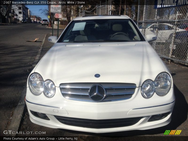 Arctic White / Stone 2007 Mercedes-Benz CLK 350 Coupe