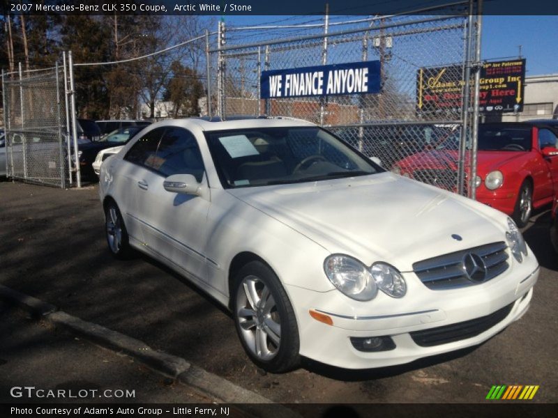 Arctic White / Stone 2007 Mercedes-Benz CLK 350 Coupe