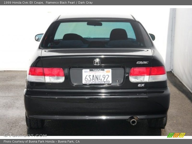 Flamenco Black Pearl / Dark Gray 1999 Honda Civic EX Coupe