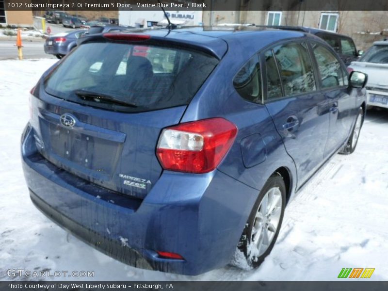 Marine Blue Pearl / Black 2012 Subaru Impreza 2.0i Premium 5 Door