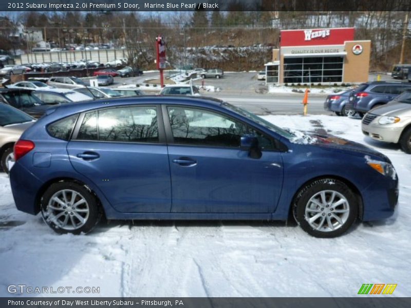 Marine Blue Pearl / Black 2012 Subaru Impreza 2.0i Premium 5 Door