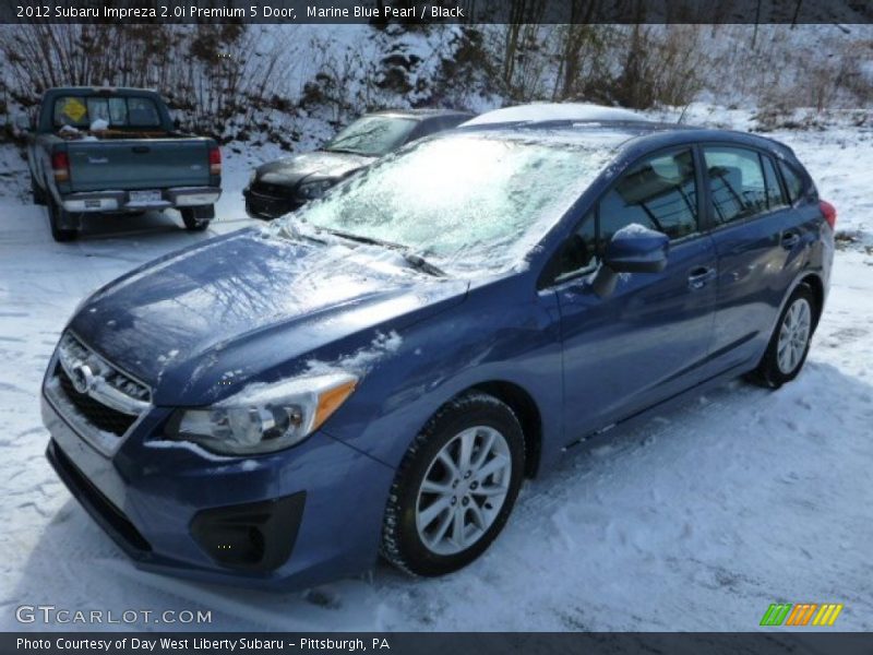 Marine Blue Pearl / Black 2012 Subaru Impreza 2.0i Premium 5 Door