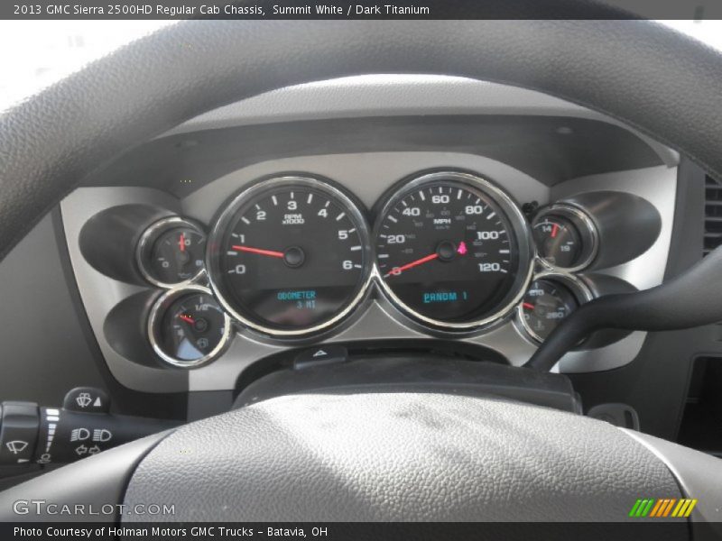 Summit White / Dark Titanium 2013 GMC Sierra 2500HD Regular Cab Chassis