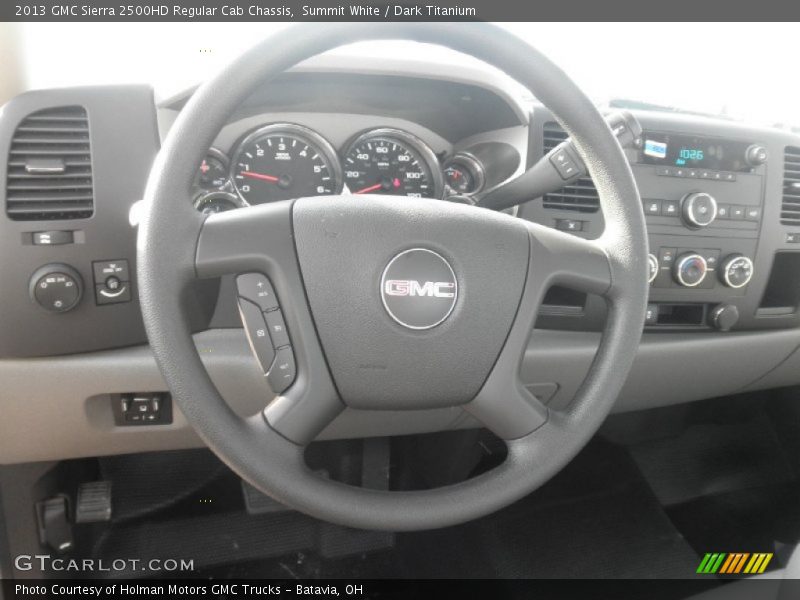 Summit White / Dark Titanium 2013 GMC Sierra 2500HD Regular Cab Chassis