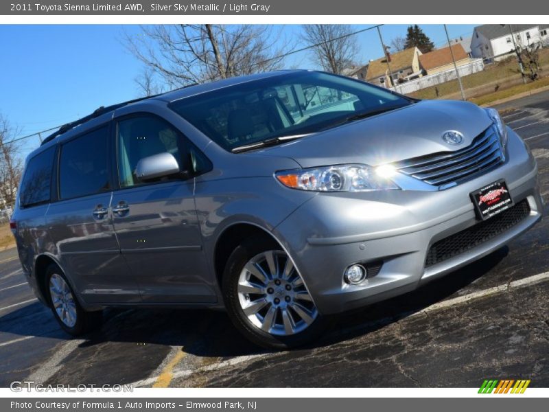 Silver Sky Metallic / Light Gray 2011 Toyota Sienna Limited AWD