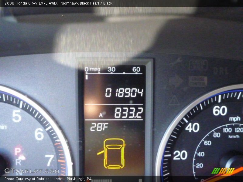 Nighthawk Black Pearl / Black 2008 Honda CR-V EX-L 4WD