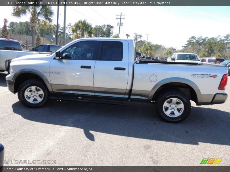 Bright Silver Metallic / Dark Slate/Medium Graystone 2010 Dodge Ram 1500 TRX4 Quad Cab 4x4