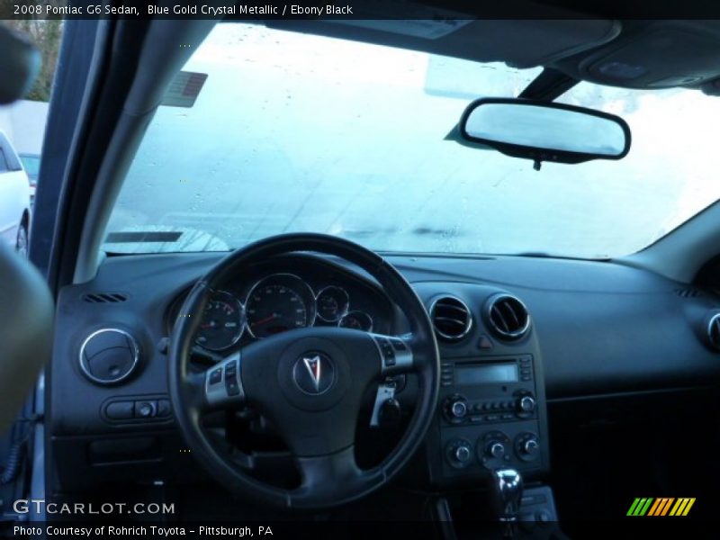 Blue Gold Crystal Metallic / Ebony Black 2008 Pontiac G6 Sedan