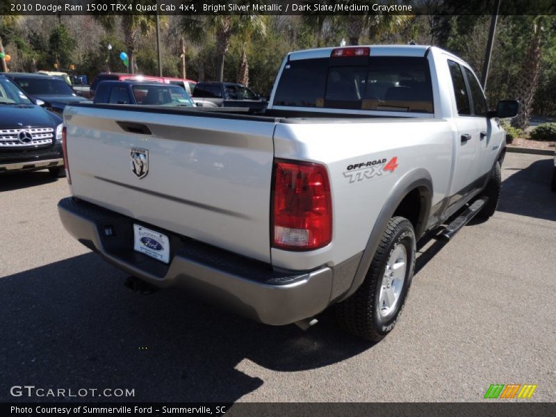 Bright Silver Metallic / Dark Slate/Medium Graystone 2010 Dodge Ram 1500 TRX4 Quad Cab 4x4