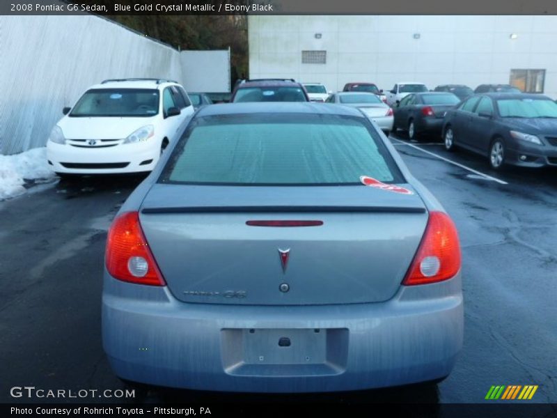 Blue Gold Crystal Metallic / Ebony Black 2008 Pontiac G6 Sedan