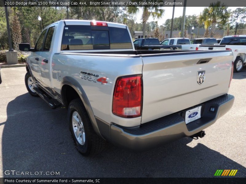 Bright Silver Metallic / Dark Slate/Medium Graystone 2010 Dodge Ram 1500 TRX4 Quad Cab 4x4
