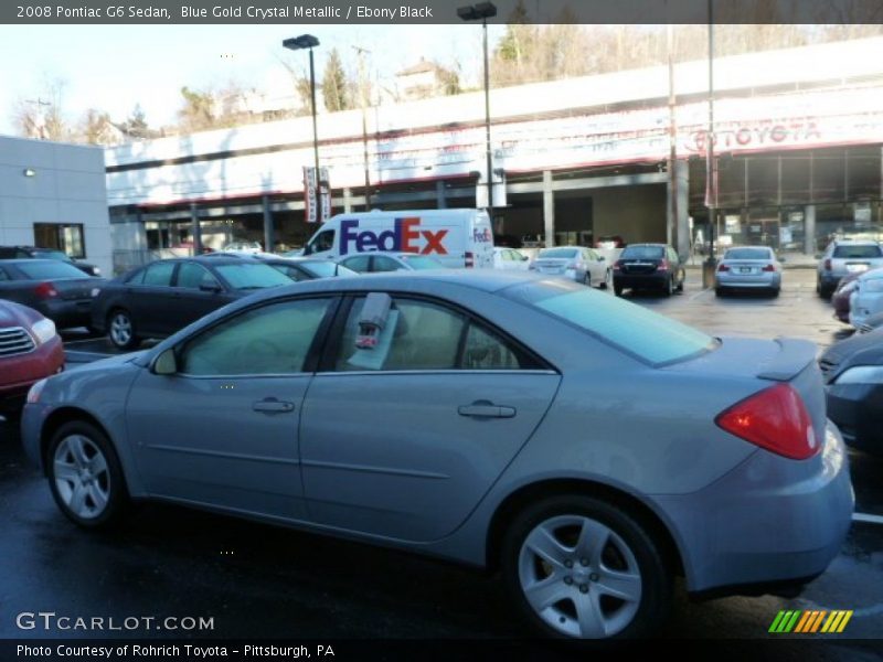 Blue Gold Crystal Metallic / Ebony Black 2008 Pontiac G6 Sedan