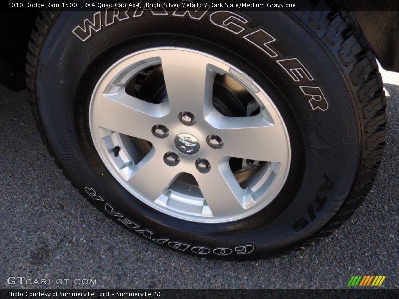 Bright Silver Metallic / Dark Slate/Medium Graystone 2010 Dodge Ram 1500 TRX4 Quad Cab 4x4