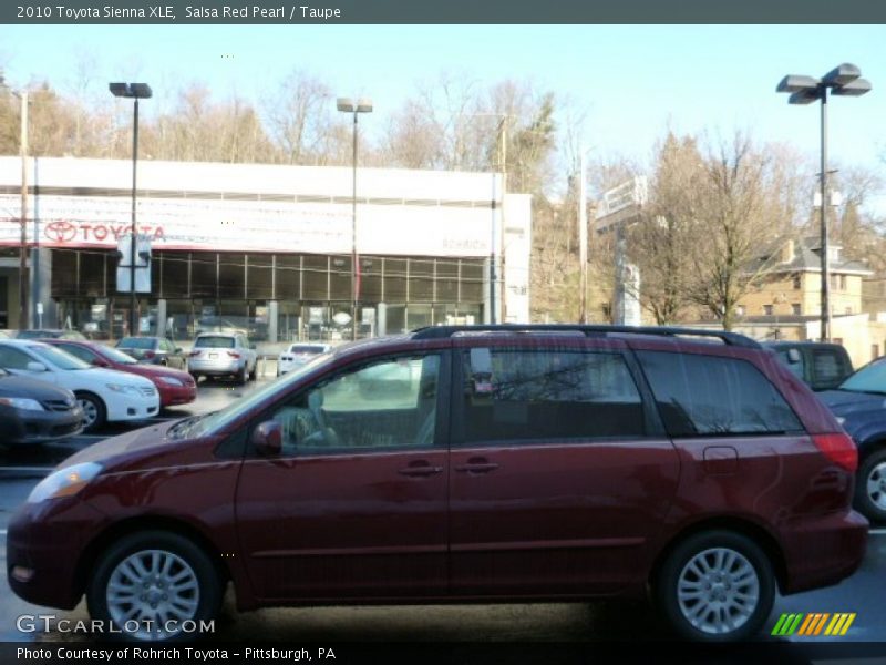 Salsa Red Pearl / Taupe 2010 Toyota Sienna XLE