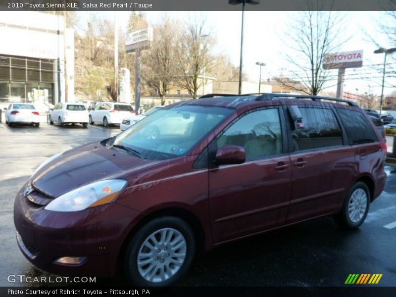 Salsa Red Pearl / Taupe 2010 Toyota Sienna XLE