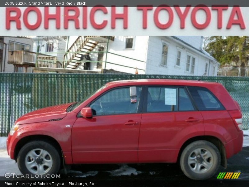 Vivid Red / Black 2008 Suzuki Grand Vitara