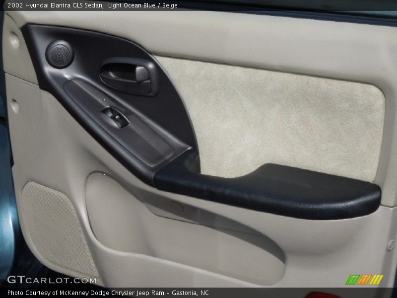 Light Ocean Blue / Beige 2002 Hyundai Elantra GLS Sedan