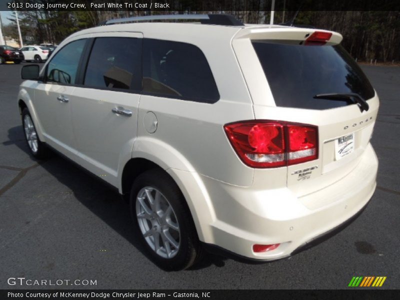 Pearl White Tri Coat / Black 2013 Dodge Journey Crew