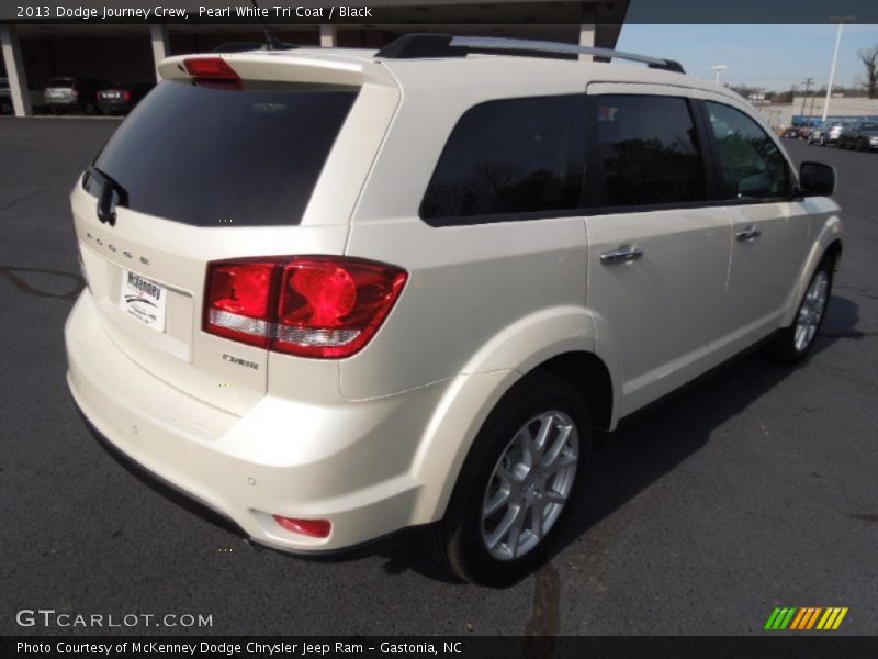 Pearl White Tri Coat / Black 2013 Dodge Journey Crew