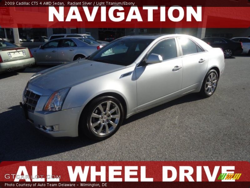 Radiant Silver / Light Titanium/Ebony 2009 Cadillac CTS 4 AWD Sedan