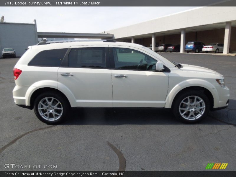 Pearl White Tri Coat / Black 2013 Dodge Journey Crew