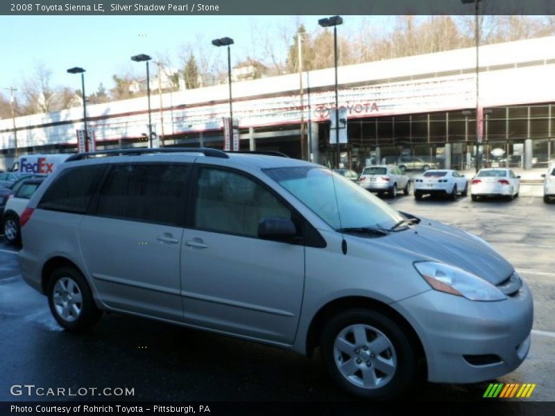 Silver Shadow Pearl / Stone 2008 Toyota Sienna LE