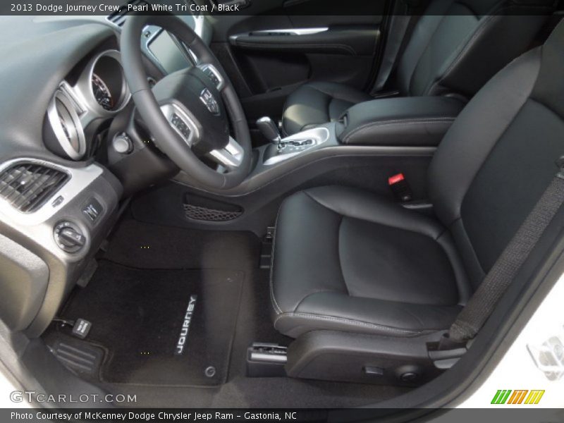 Pearl White Tri Coat / Black 2013 Dodge Journey Crew