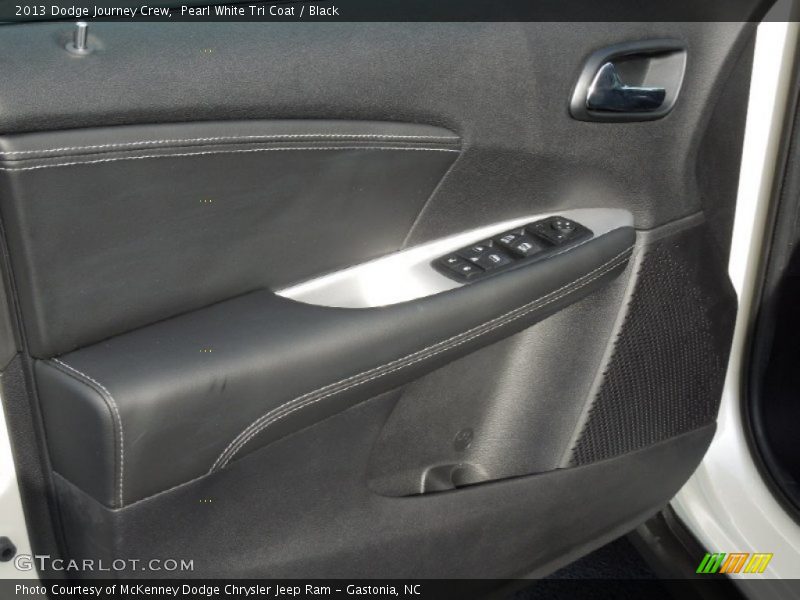 Pearl White Tri Coat / Black 2013 Dodge Journey Crew