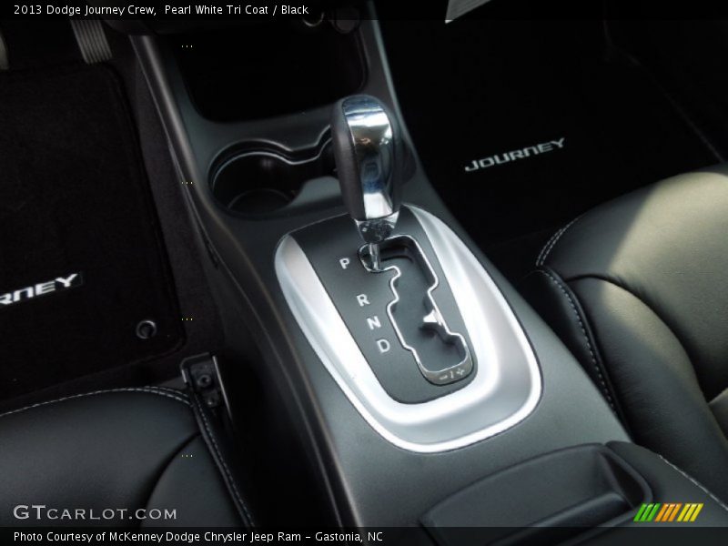Pearl White Tri Coat / Black 2013 Dodge Journey Crew