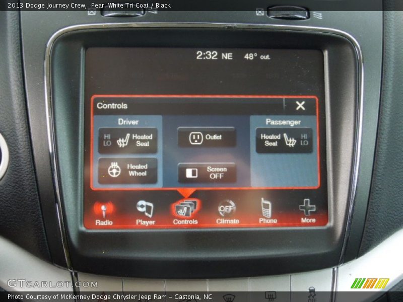 Pearl White Tri Coat / Black 2013 Dodge Journey Crew