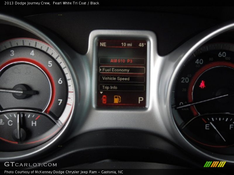 Pearl White Tri Coat / Black 2013 Dodge Journey Crew