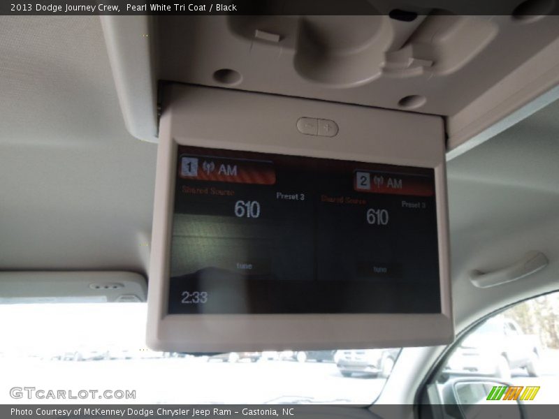 Pearl White Tri Coat / Black 2013 Dodge Journey Crew