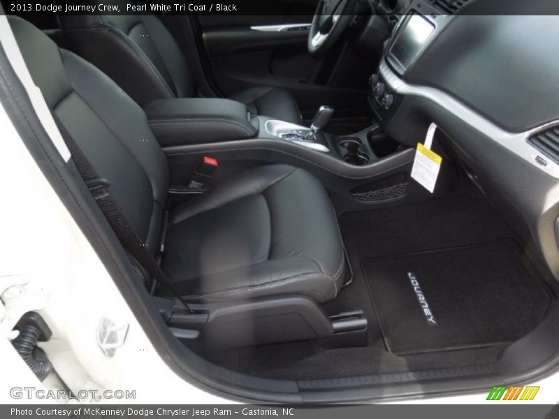 Pearl White Tri Coat / Black 2013 Dodge Journey Crew
