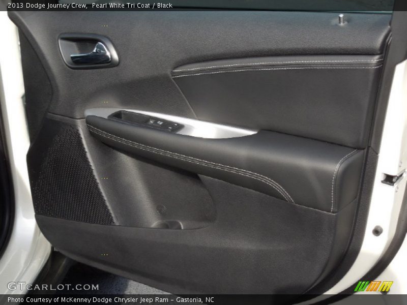 Pearl White Tri Coat / Black 2013 Dodge Journey Crew