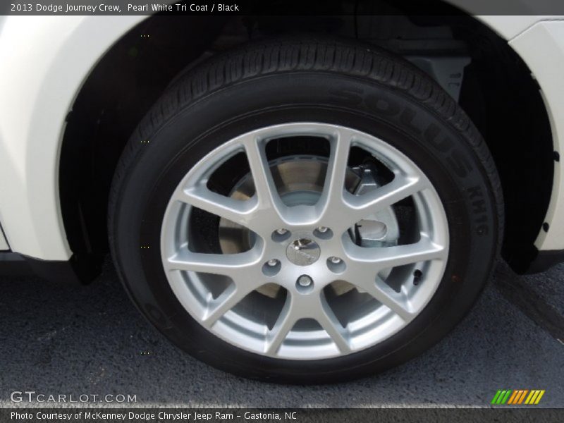 Pearl White Tri Coat / Black 2013 Dodge Journey Crew
