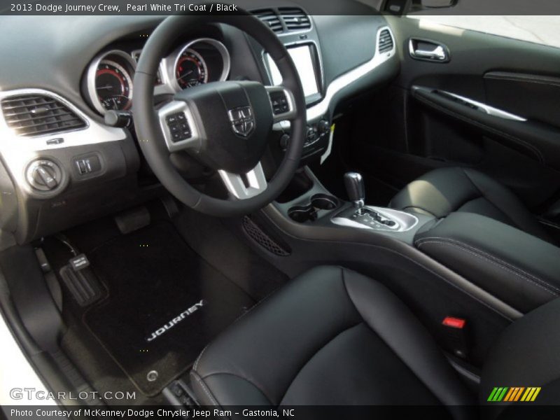 Pearl White Tri Coat / Black 2013 Dodge Journey Crew