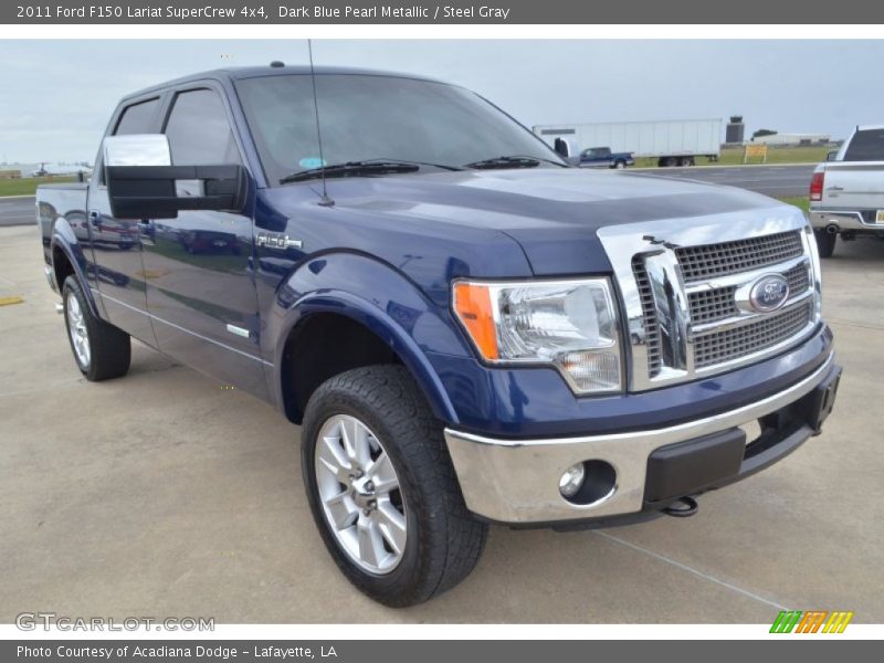 Dark Blue Pearl Metallic / Steel Gray 2011 Ford F150 Lariat SuperCrew 4x4