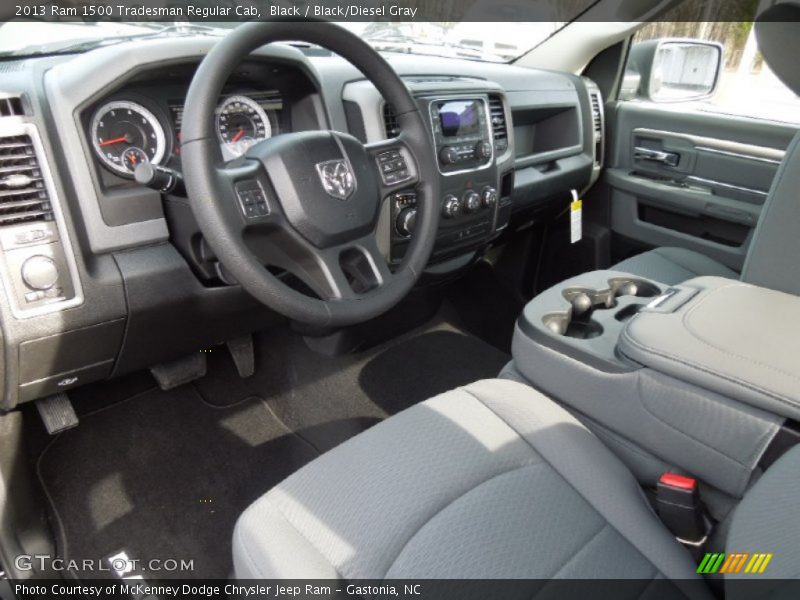  2013 1500 Tradesman Regular Cab Black/Diesel Gray Interior