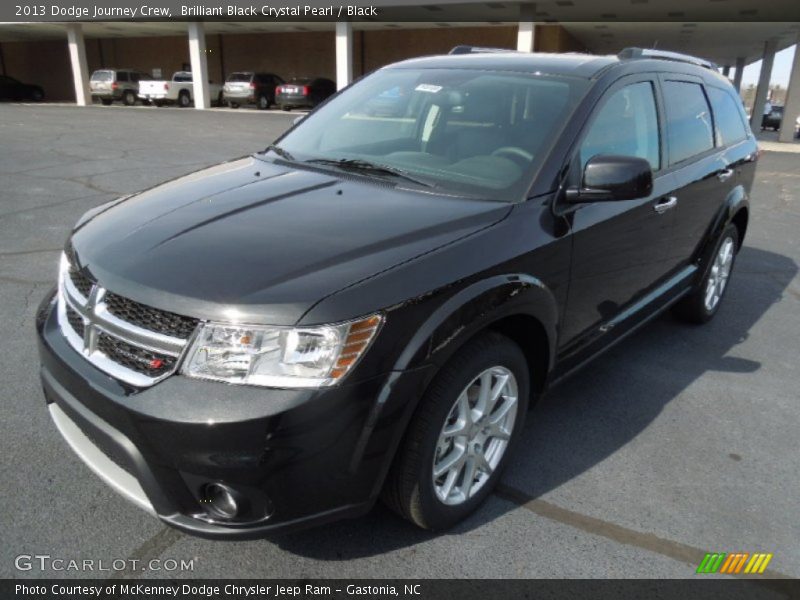 Brilliant Black Crystal Pearl / Black 2013 Dodge Journey Crew