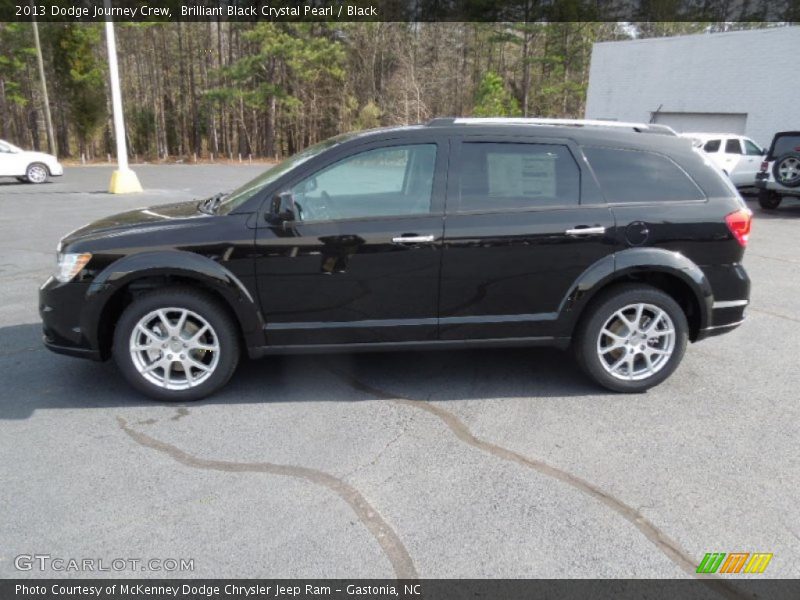 Brilliant Black Crystal Pearl / Black 2013 Dodge Journey Crew