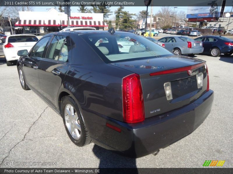 Thunder Gray ChromaFlair / Light Gray/Ebony 2011 Cadillac STS V6 Luxury