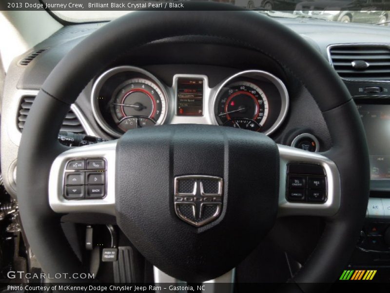 Brilliant Black Crystal Pearl / Black 2013 Dodge Journey Crew