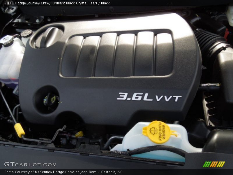 Brilliant Black Crystal Pearl / Black 2013 Dodge Journey Crew