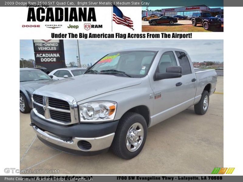 Bright Silver Metallic / Medium Slate Gray 2009 Dodge Ram 2500 SXT Quad Cab